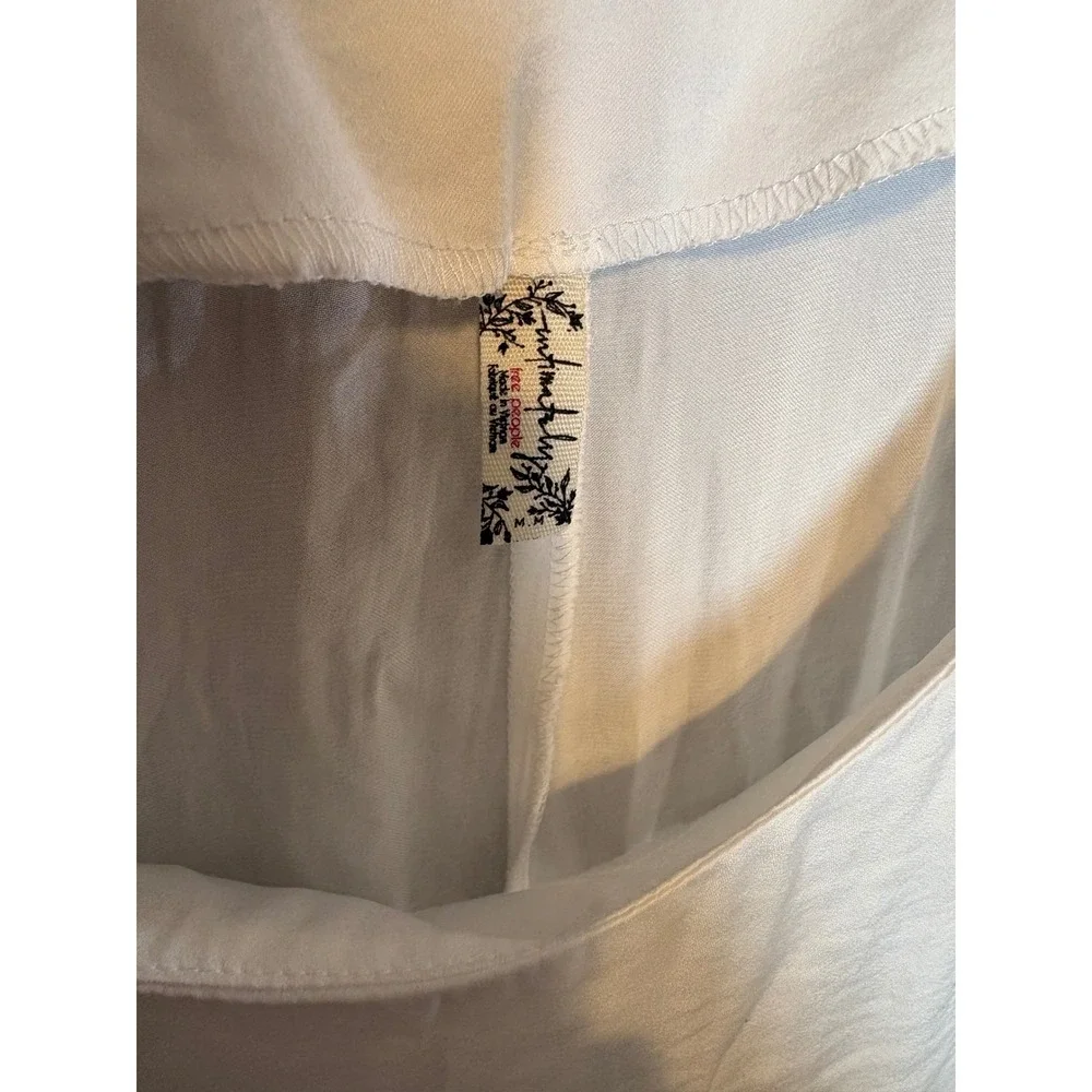 Intimately Free People White Tie Shoulder Cami Tank Top Ivory Medium Boho